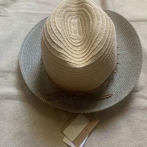 New Tropical Trends Women's Cowboy Western Straw Hat Beaded/Suede Band—Tan/Black